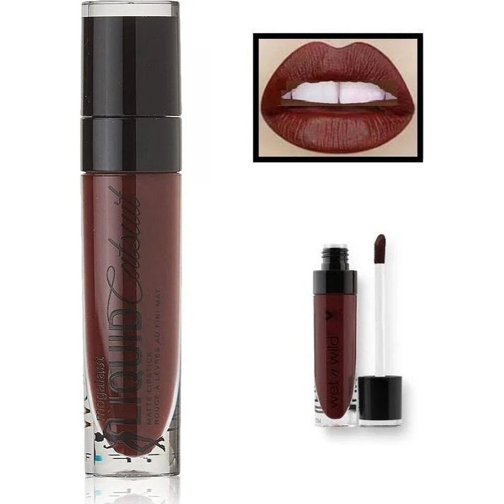 Wet n Wild Video Vixen 931B Liquid Catsuit Matte Lipstick Dark Berry Red NOS
